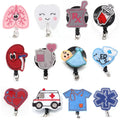 Custom Retractable Felt Nurse ID Badge Reel With Alligator Clip for Nurse Accessories