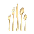 Factory Price Luxury Metal Tableware Dinner Spoons Cuchara Stainless Steel Cutleri Set Gold Cutlery
