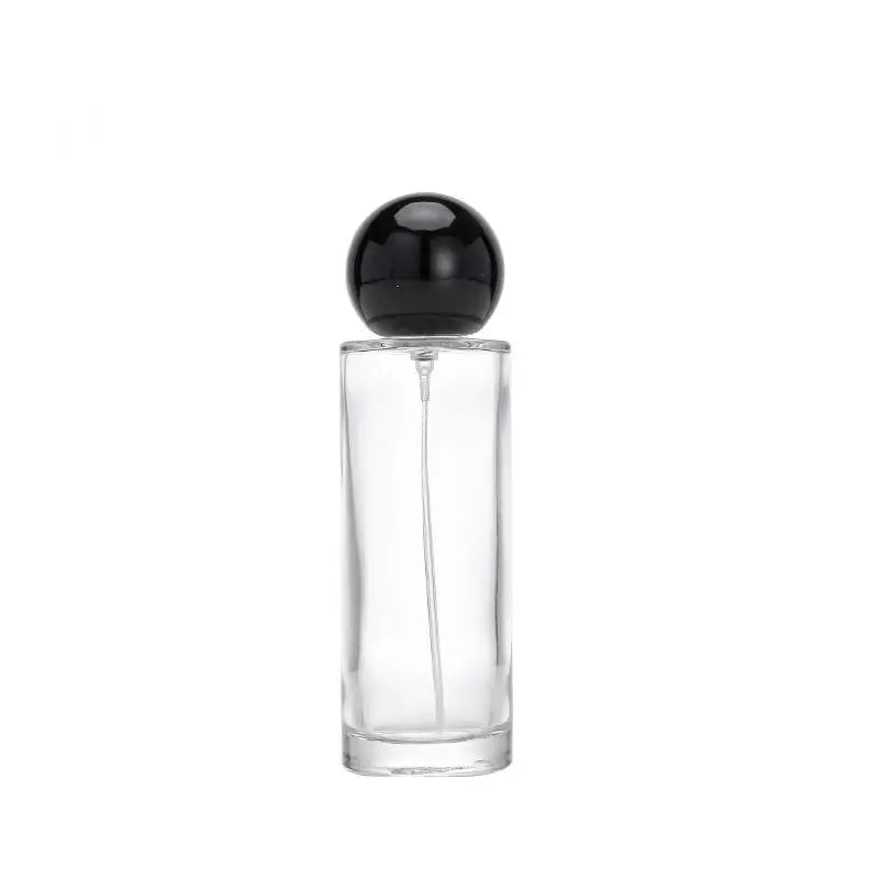 Wholesale Thick Clear 55ml Cylinder Crimp Glass Perfume Bottles