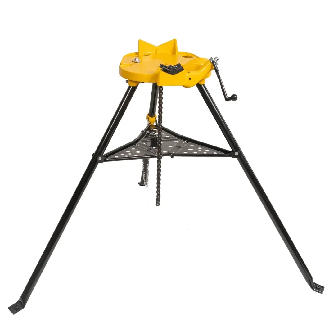 H401 1/8"-6" Pipe Jack Stands Three-legged Table Pliers PIpe Chain Vise Loading weight 600kg