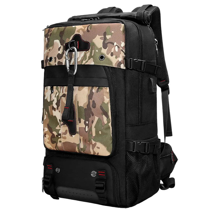 Factory Wholesale Outdoor Camping 70L Travel Men Waterproof Custom Laptop Tactical Travel Hiking Backpack for Men