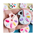 100Pcs Kawaii Drawing Board Brush Flatback Resin Accessories Slime Charms Handmade Jewelry DIY Bows Scrapbooking Keychain Craft