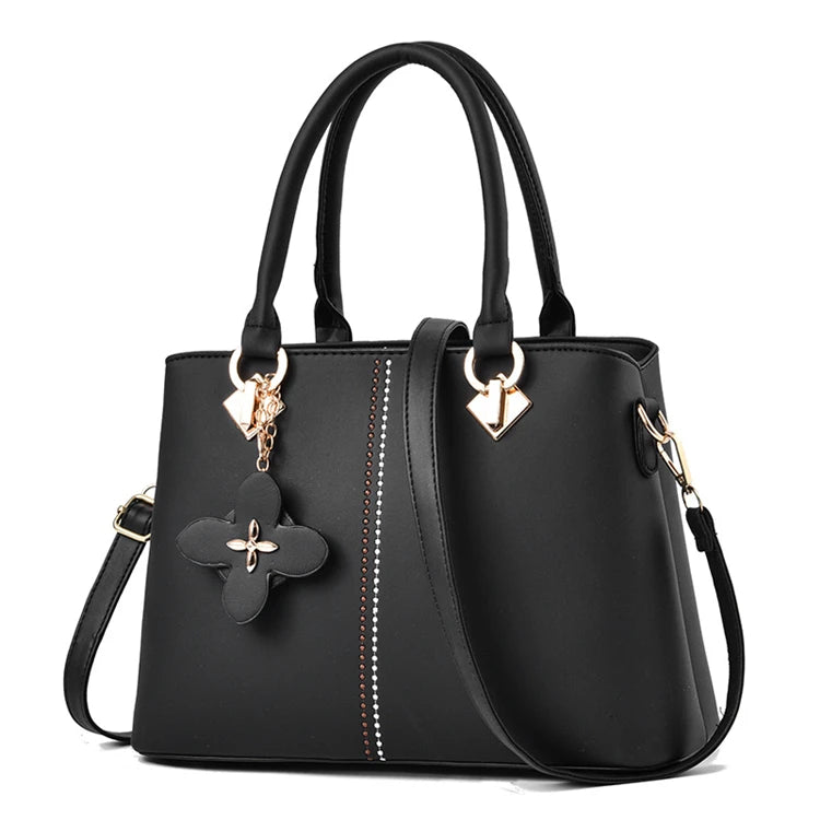 Vintage New Style Custom Black Big Stylish Classic Old Woman Bags Custom logo