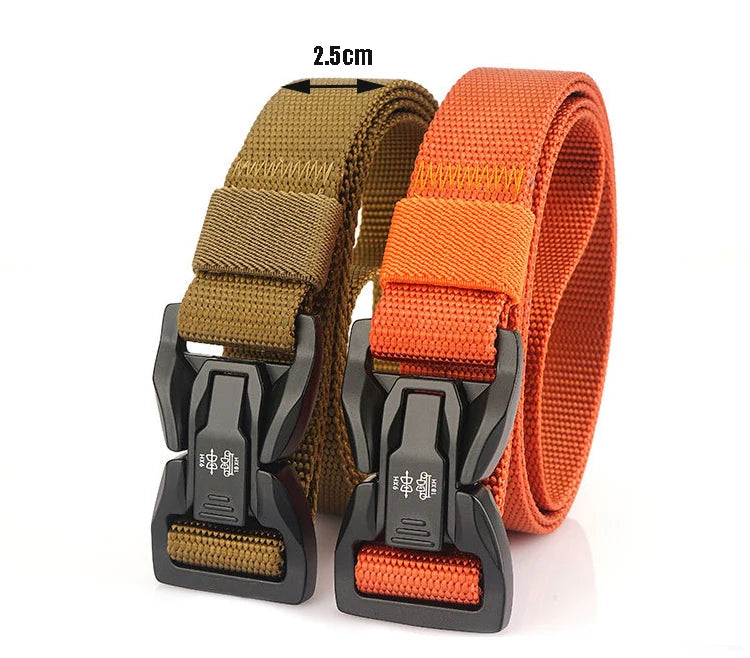 2025 New Arrival 2.5cm Wide Tactical Nylon Belt 1inch Nylon Web Work Belt with Heavy Duty Quick Release Buckle