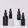 Custom logo Matte Black Essential Oil Dropper Bottle 10ml 20ml 30ml 50ml Nail Polish Glass Bottle