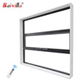 Smart Electric Lift up Aluminum Toughened Glass  Guillotine Window Multifunction Soundproof Verticals Sliding Hung Windows