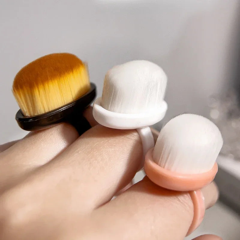 Adjustable Dust Cleaning Removing Powder Make up Ring-shaped Brush Plastic Nails Art Dust Cleaning Brush
