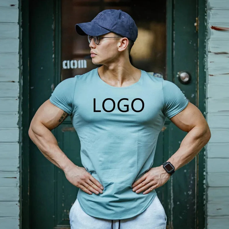 Custom Logo Men Cotton t Shirt Printing Bulk Blank T-shirts Wholesale Tshirts for Men