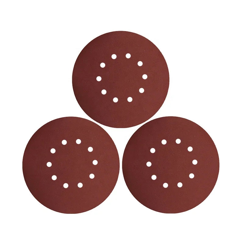 5Inch 8Hole Sanding Discs Aluminum Oxide Abrasive Disc Round Sandpaper Discs for Automotive