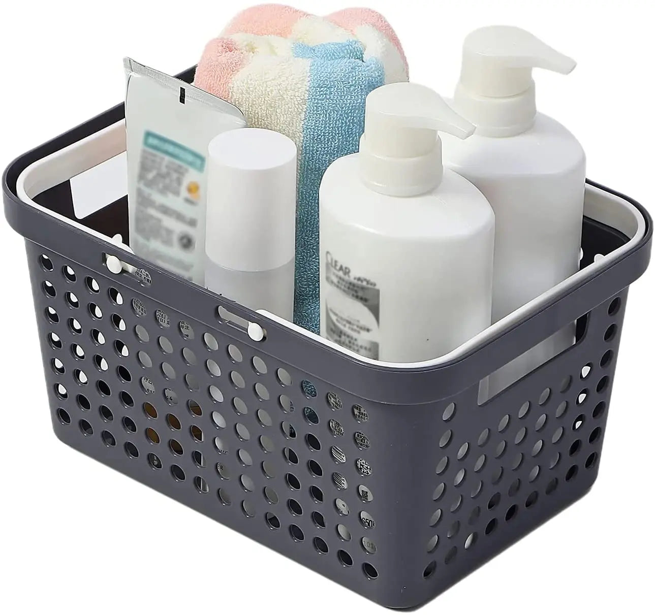 Plastic Portable Shower Caddy Tote Storage Bins with Handle