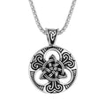 Fashion Man Viking Jewelry Silver Man Pendant Necklace Stainless Steel Box Chain Celtic Necklace for Man