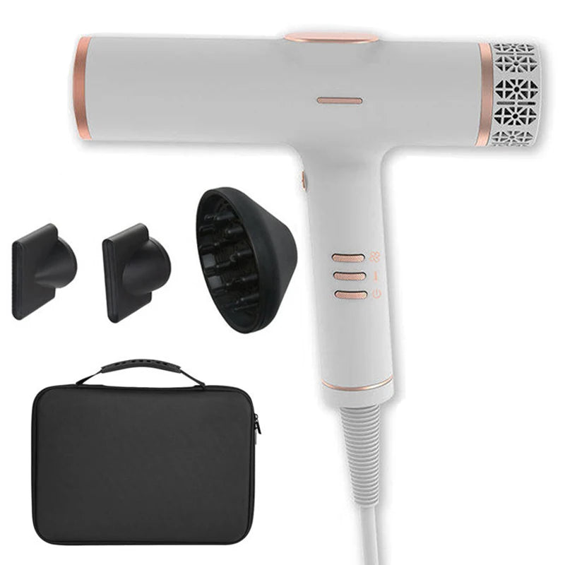 1200W High Speed Hairdryer Temperature Control Salon Dryer Negative Ionic Bldc Blow Dryer