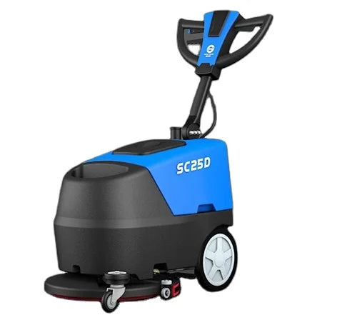 SC25D 17-Inch Floor Scrubber Dryer Newest Battery Operated Electric Walk-Through Workshop Scrubber 24V Voltage