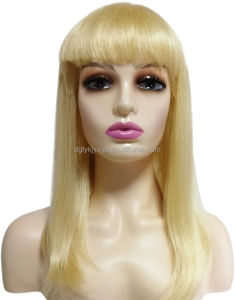 LW-41BK Wholesale New Fashion Bangs Long Straight Wig Hair 20Inch Synthetic Wig for Women