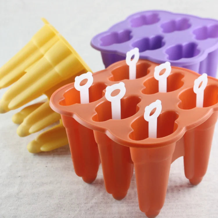 Reusable Ice Candy Silicone Mold Tray for Refrigerator Custom Washable Popsicle Ice Mold Silicone for Dishwasher