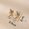 Oro Sophisticated 18K Laminated Gold Plated Brass Women'sHoop Earrings With Cubic Zirconia Wholesale Earrings Women