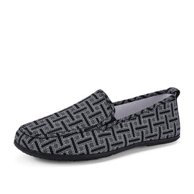 New Fashion Canvas Shoes Lazy Men's Shoes Big Size 46 Designer Men Suede Dress Shoes
