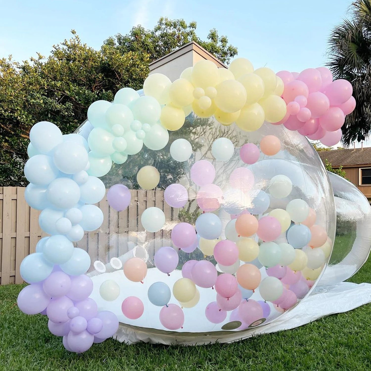 Hot Sale Outdoor Bubble Bounce House Inflatable Siamese Double Balloon Pvc Dome Bubble House for Kids Party Rental