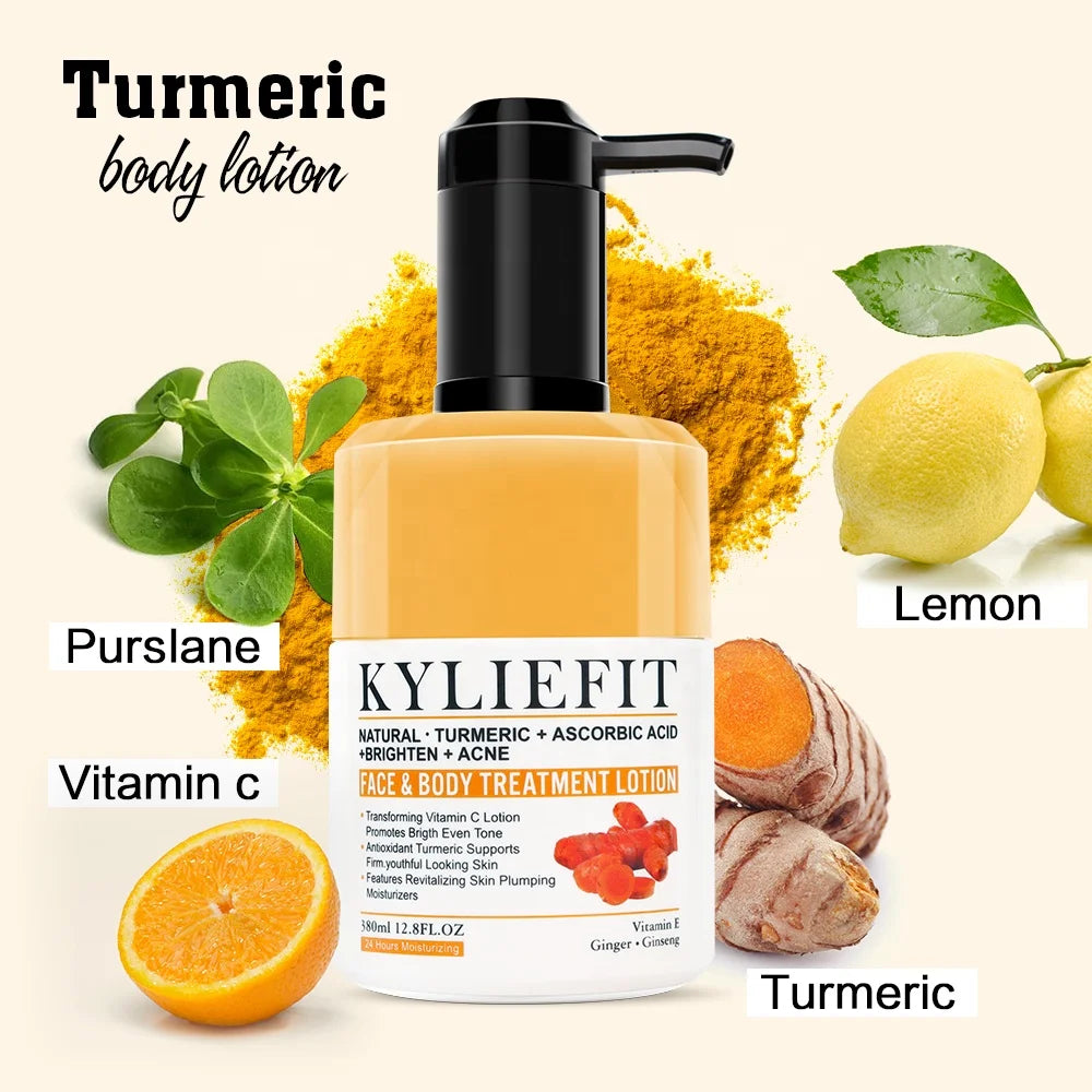 Natural Vegan Organic Silky Touch Skin Repairing Vitamin C UV Filter Turmeric Extra Whitening Body Lotion for Women
