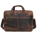 Men Genuine Leather Laptop Bag for 17" Laptop Briefcase Expandable Computer Business Messenger Shoulder Bag for School Travel