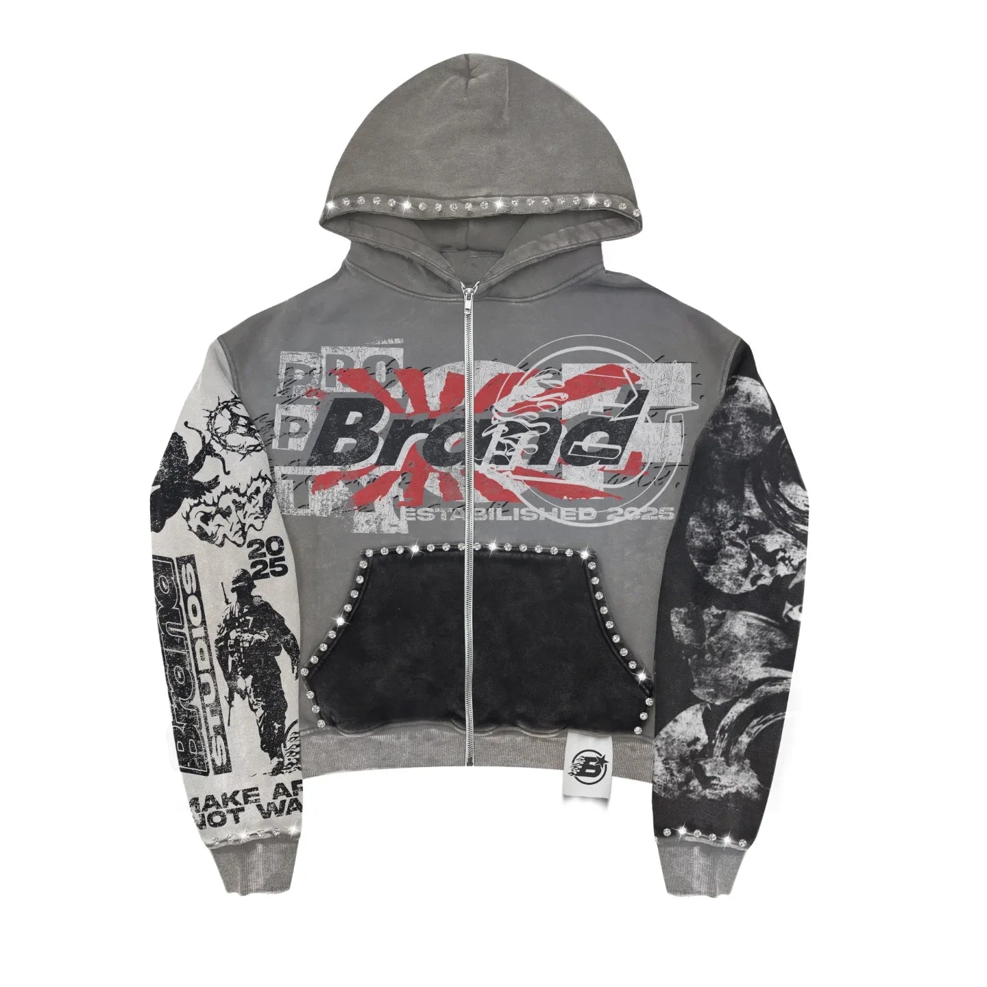Custom Zip up Sweatsuit Zipup Manufacturer DTG Full Printing Hoodie and Sweatpants Set Flared Tracksuit for Men