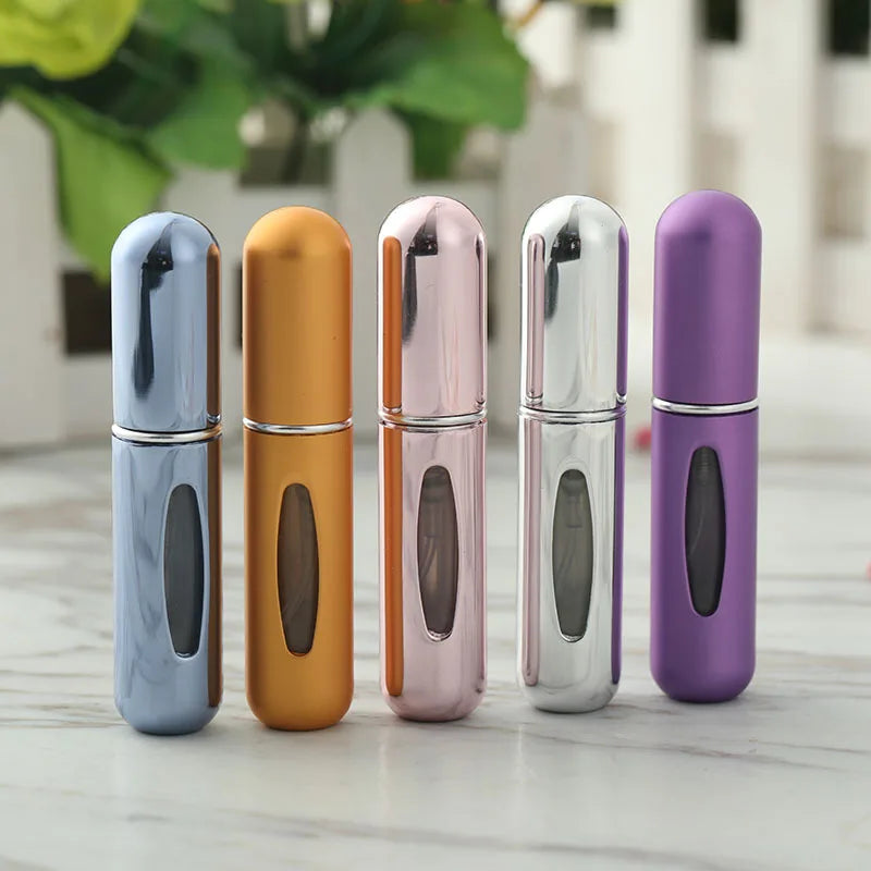 Custom Logo Aluminum Mini Travel Perfume Atomizer Refillable Reusable Empty Bottle Spray Dispenser for Lipstick