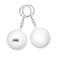 Custom White Volleyball Keychains for Party Favors & School Carnival Gift Fillers - Perfect Party Bag Accessories