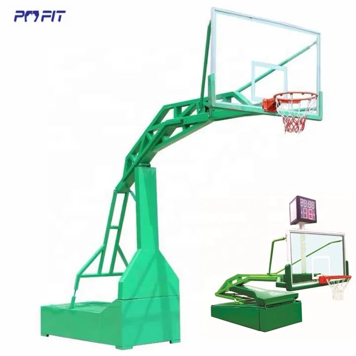 Custom outdoor basketball goal post portable movable basketball hoop indoor hydraulic adjustable basketball stand