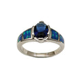 Exquisite Sterling Silver Ring with Natural Opal Oval Stone Basic Classic Gemstone Jewelry Fashionable Ring