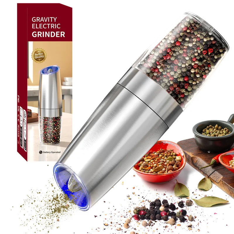 MUYI 135ML Kitchenware Stainless Steel Spice Grinder Rechargeable Lithium Battery Operated Electric Salt & Pepper Mill Grinder
