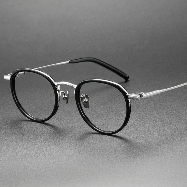 Handmade Retro Eyewear Spectacles Fashion Optical Glasses Frames for Men and Women B Titanium Glasses From Korea Eyeglasses