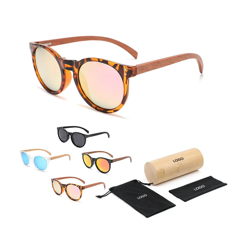 2023 NEW Trendy Wood Temple Sunglasses Custom TAC Polarized Wholesale Women Men Wooden  Sunglasses