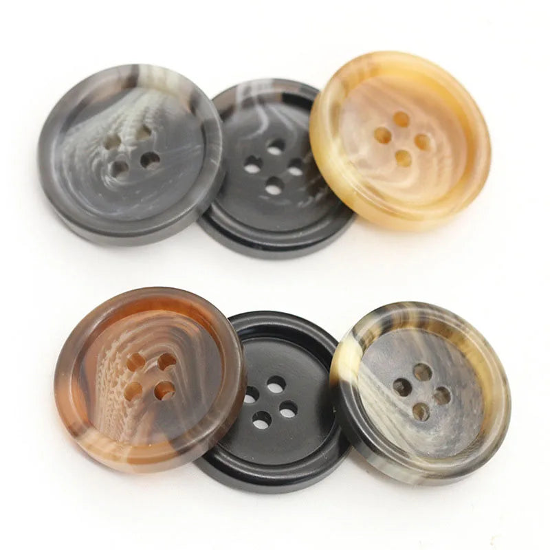 Resin Pattern Flatback Sewing Buttons Four-Eye Garment Storage Box for Shirt Coat Suit Fabric-Hand-Stitched Clothing Buttons