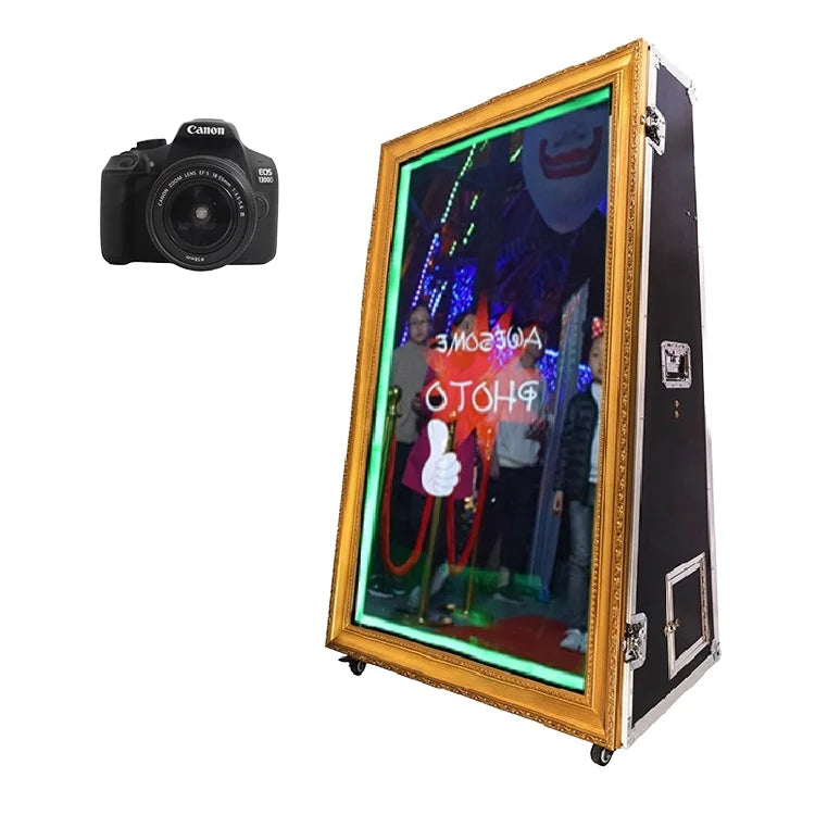 Interactive Touch Screen Printer Magic Mirror Photo Booth with Camera