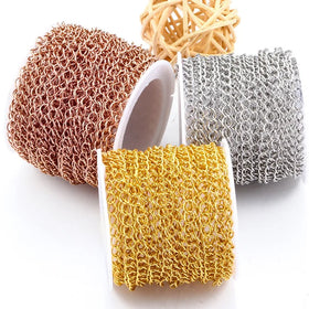 Various Sizes Stainless Steel Extension Chain Silver / Gold / Rose Gold Extender Chain for Jewelry Making