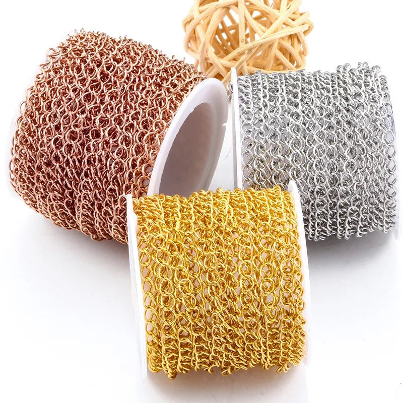 Various Sizes Stainless Steel Extension Chain Silver / Gold / Rose Gold Extender Chain for Jewelry Making