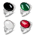Wholesale Colourful  Natural Crystal Ring Shiny Open Adjustable Gem Ring for Women Gifts