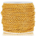 Design Gold Plated Chain Roll Stainless Steel Chain Necklace Spinner Ring Supplies for Men Jewelry Making