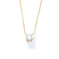 custom jewelry Newest Design 925 Silver Round Single Charm Clavicle Single Custom Diamond Necklace