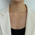 High Fashion Jewelry Gilt Stainless Steel Love Letter Pendant Women's Jewelry Fringe Women's Necklace