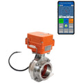 Factory Customized 12V 24V 220V Electric Actuator Mobile Phone Control Multi-directional Electric Water Flow Ball Valve