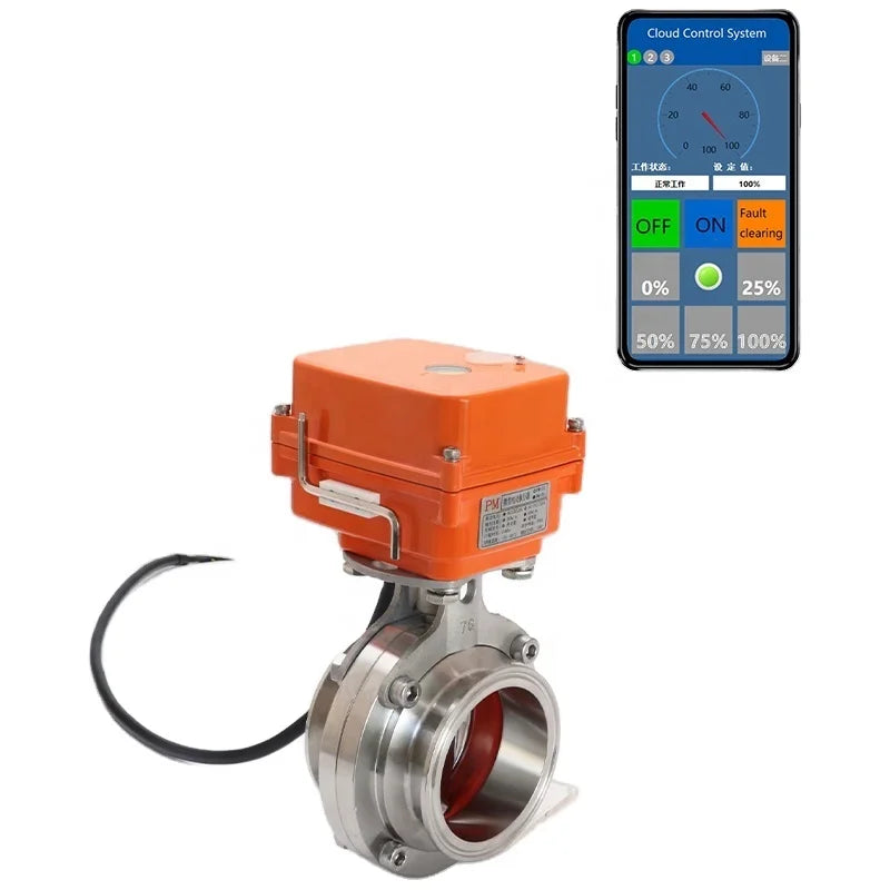 Factory Customized 12V 24V 220V Electric Actuator Mobile Phone Control Multi-directional Electric Water Flow Ball Valve