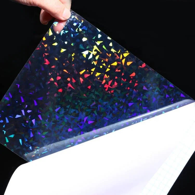 Clear Holographic Vinyl Holographic Sticker Paper Lamination Self Adhesive Waterproof Transparent Holographic Overlay for Photo