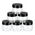 Wholesale Cosmetic Food Storage Can Container 2oz 3oz 4oz 8oz clear Pet Plastic Jar with White Black Lid for Hair Cream