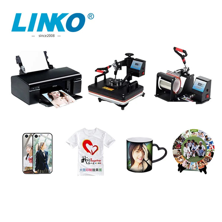 LINKO  Factory Direct Good Price Roller Press Sublimation 3D Heat Transfer Lanyard Machine Mini Heat Press Machines