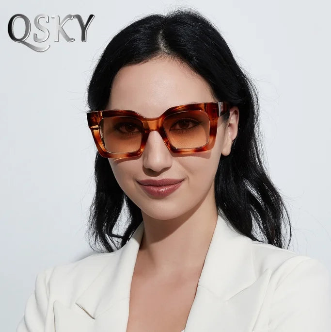 2025 New Custom Logo Fashion Oversize Colorful square Frame Sun Glasses Crystal Lenses Classic Sunglasses for Men Women
