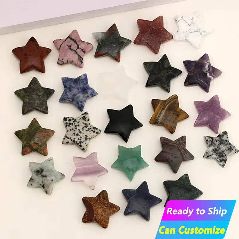 Wholesale 3mmc Big Natural Quartz Products Healing Stones Bulk Real Chakras Polished Crafts Carving Crystal Stars