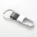 Custom Logo Business Metal Keychain PU Strap Spring Clip Key Ring