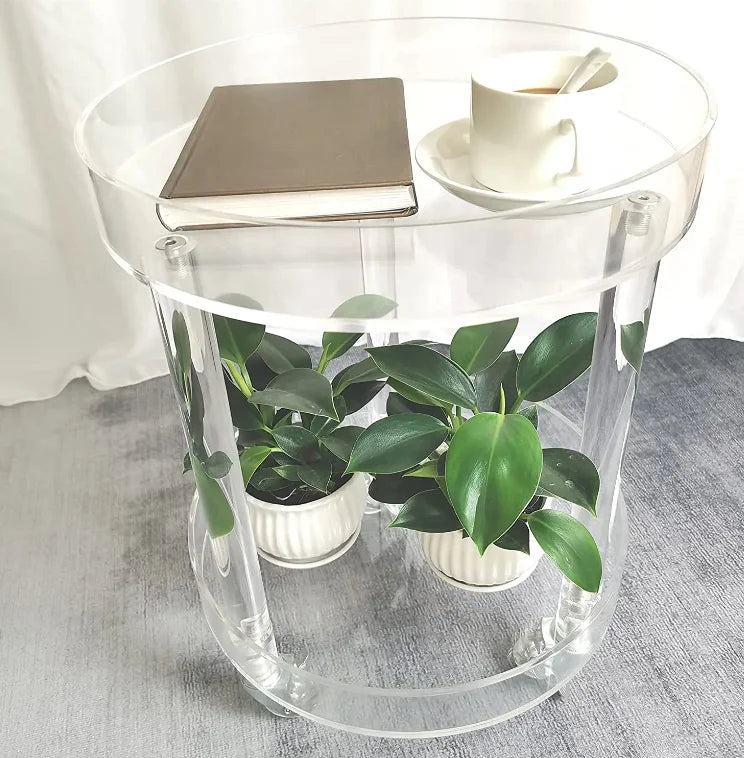 Customized Factory High Quality Acrylic Coffee Tables Living Room Nordic Side Table Home Furniture Bedside Table