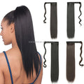Wholesale Wrap Around Straight Hair Ponytail 22 Inch Synthetic Wrap Ponytail Hair Extensions Blonde Color for Women
